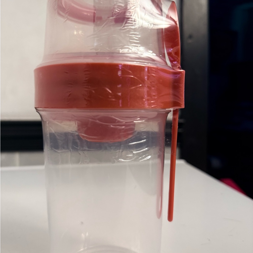 Transparent and Red Party Cup with Straw